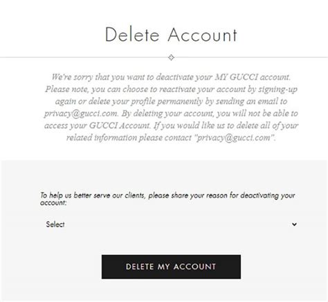 delete gucci account|my gucci subscription.